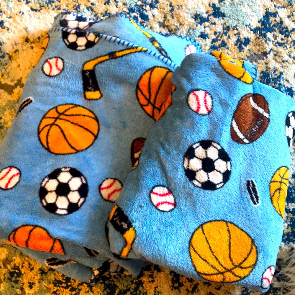 Throw blankets. Sports boys